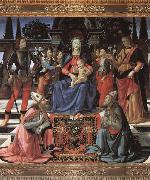 Domenicho Ghirlandaio Thronende Madonna mit den Erzengeln Michael und Raffael sowie den Bischofen Zenobius and justus oil painting reproduction